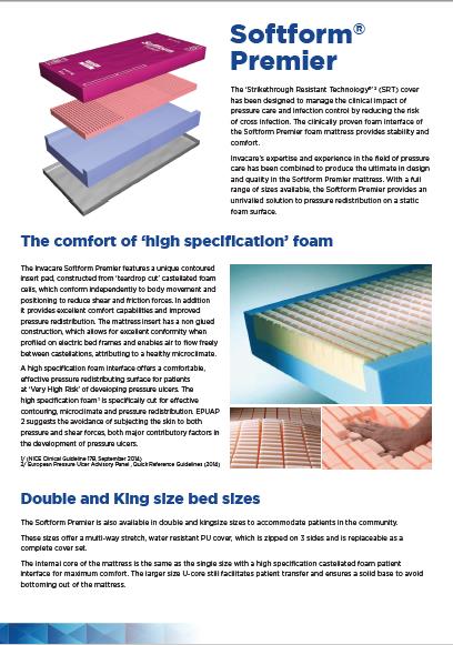 Invacare Specification Mattress Model Softform Premier